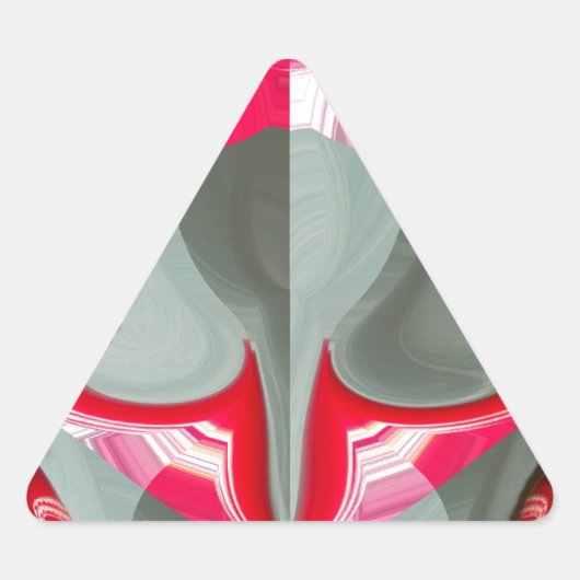 Mooie Rood as grijs geometrisch motief ART design Sticker (Voorkant)