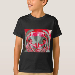 Mooie Rood as grijs geometrisch motief ART design T-shirt