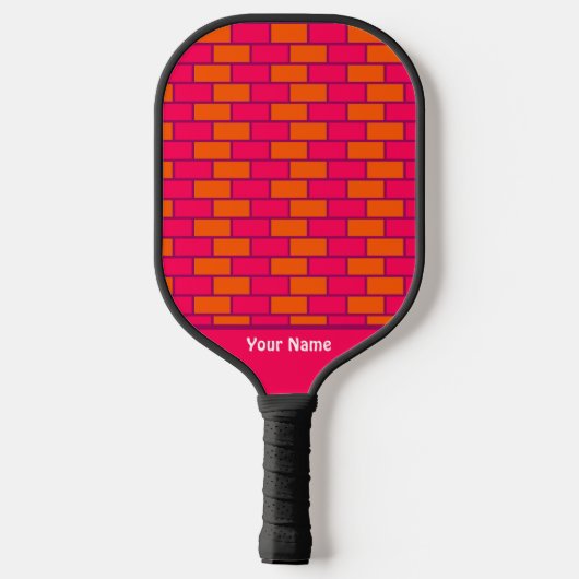 Mooie Rood Bakstenen Moderne Pro Pickleball Paddle (Achterkant)