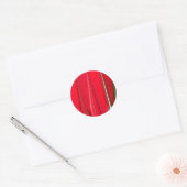 Mooie Rood Design Ronde Sticker (Envelop)