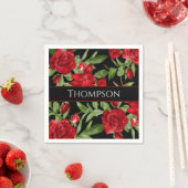 Mooie Rood en Zwart met Rode Trim Custom Servet (Insitu)