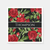 Mooie rood en zwart op maat servet (Voorkant)