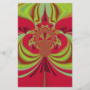 Mooie rood-gele ontwerp. Inspiratie vector co Briefpapier