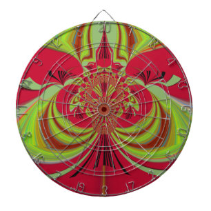 Mooie rood-gele ontwerp. Inspiratie vector co Dartbord