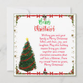 Mooie Rood Gouden Kerst Wenskaart Kaart (Voorkant)