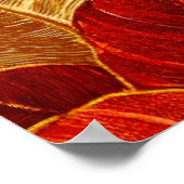 Mooie rood gouden  Poinsettias kerst Poster (Hoek)