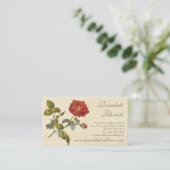 Mooie rood Roos ouderwets Visitekaartje (Staand voorkant)