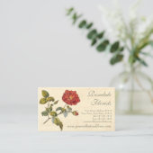 Mooie rood  Roos ouderwets Visitekaartje (Staand voorkant)