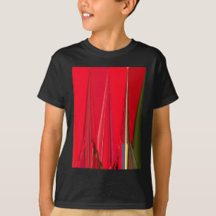Mooie Rood Textuur Kleur Abstracte Kunst Ontwerp T-shirt