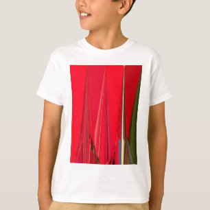 Mooie Rood Textuur Kleur Abstracte Kunst Ontwerp T-shirt