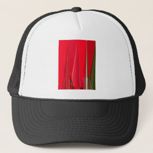 Mooie Rood Textuur Kleur Abstracte Kunst Ontwerp Trucker Pet