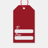 MOOIE ROOD & WIT AMARYLLIS BLOEMEN KERSTMIS CADEAULABEL (Achterkant)