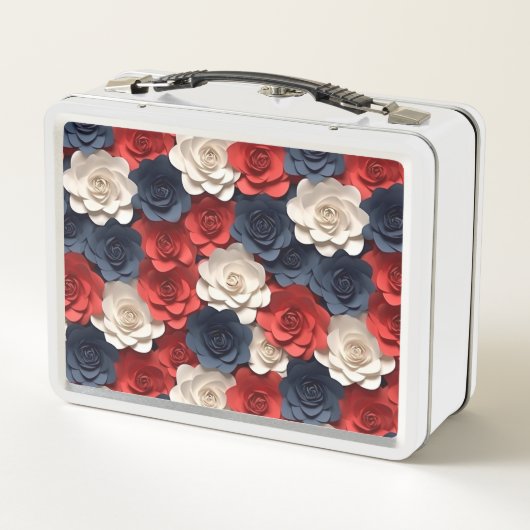 Mooie Rood Wit Blauw Bloemtuin USA Amerika (Achterkant)