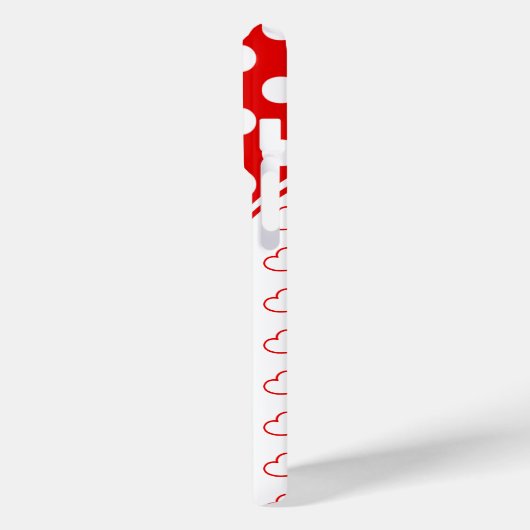 Mooie rood-wit custom Hoesje voor iPhone (Achterkant / Links)