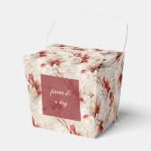 Mooie Rood Witte Bloem Bedankdoosjes (Voorkant Zijde)