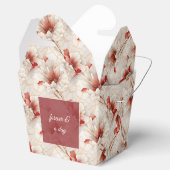 Mooie Rood Witte Bloemen Bedankdoosjes (Geopend)