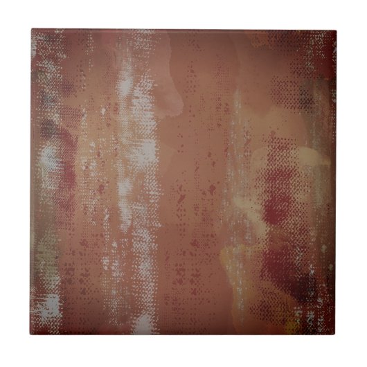 Mooie roodbruine huis tegels tegeltje (Voorkant)