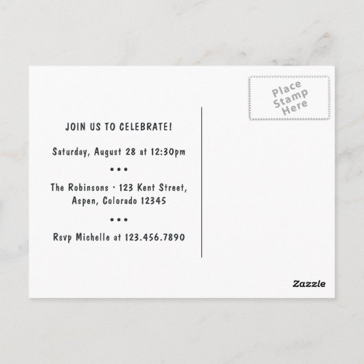 Mooie roodharige rockster meisje verjaardagsfeestj briefkaart (Achterkant)