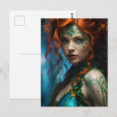 Mooie roodharige vrouw briefkaart (Voorkant / Achterkant)