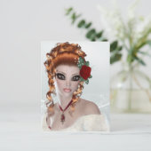 Mooie Roodkopvrouw Briefkaart (Staand voorkant)