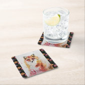 Mooie Roodvos- en Bloemendrinkhouders Kartonnen Onderzetters (Insitu)