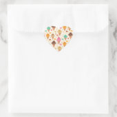 Mooie roomijs kegel patroon hart sticker (Tas)