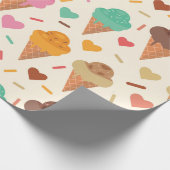 Mooie roomijsje met harten cadeaupapier (Hoek)