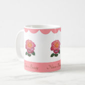 Mooie Roos Bloem Koffiemok (Voorkant links)