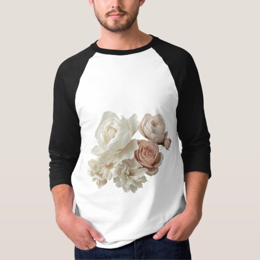 Mooie roos bloem Ontwerp T-shirt (Voorkant)