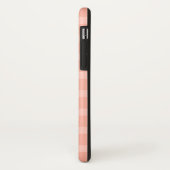 Mooie roos bloem op koraal roze gestreept Case-Mate iPhone case (Achterkant/links)