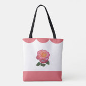 Mooie Roos Bloem Tote Bag (Achterkant)