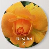 Mooie roos bloemknop door OrJArt Ronde Button 6,0 Cm (Voorkant)