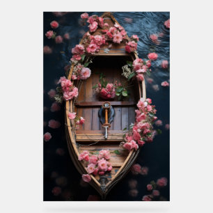 Mooie Roos Boat Acryl Bord