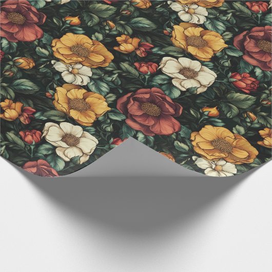 Mooie Roos Boho Inpakpapier (Hoek)