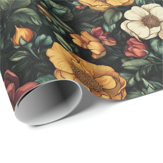 Mooie Roos Boho Inpakpapier (Rol Hoek)