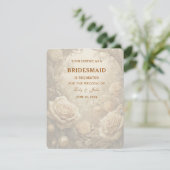 Mooie Roos bruidsmeisjes Kaart (Staand voorkant)