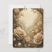 Mooie Roos bruidsmeisjes Kaart (Achterkant)