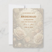 Mooie Roos bruidsmeisjes Kaart (Voorkant)