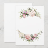 Mooie roos bruiloft uitnodiging template (Voorkant / Achterkant)