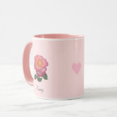 Mooie Roos Flower Mok (Voorkant links)