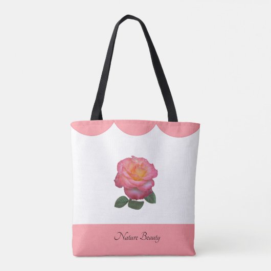 Mooie Roos Flower Natuur Tote Bag (Achterkant)