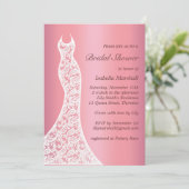 Mooie Roos Gold Bridal Shower-uitnodiging Kaart (Staand voorkant)