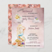 Mooie Roos Gold Mermaid Baby shower (Voorkant / Achterkant)