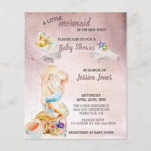 Mooie Roos Gold Mermaid Baby shower