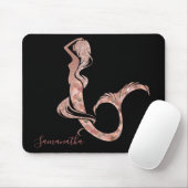 Mooie Roos Gold Mermaid Glitter Scales Muismat (Met muis)