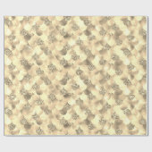 Mooie Roos Goud Roze Glitter Zeemeermin Schalen Cadeaupapier (Vlak)