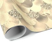 Mooie Roos Goud Roze Glitter Zeemeermin Schalen Cadeaupapier (Rol Hoek)