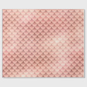 Mooie Roos Goud Roze Glitter Zeemeermin Schalen Cadeaupapier (Vlak)