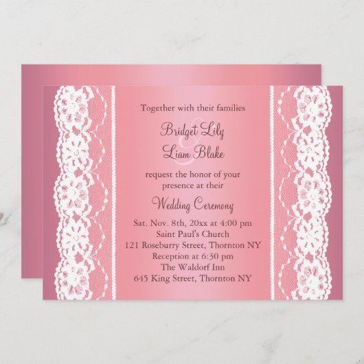 Mooie Roos gouden bruiloft uitnodiging (Voorkant / Achterkant)