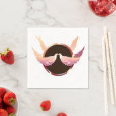 Mooie Roos gouden liefdesduiven Servet (Insitu)